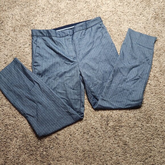Zara Blue Pinstripe Trousers - Picture 1 of 10